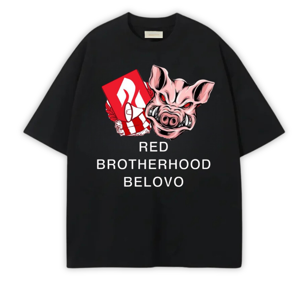 RED BROTHERHOOD OVERSIZE T-SHIRT