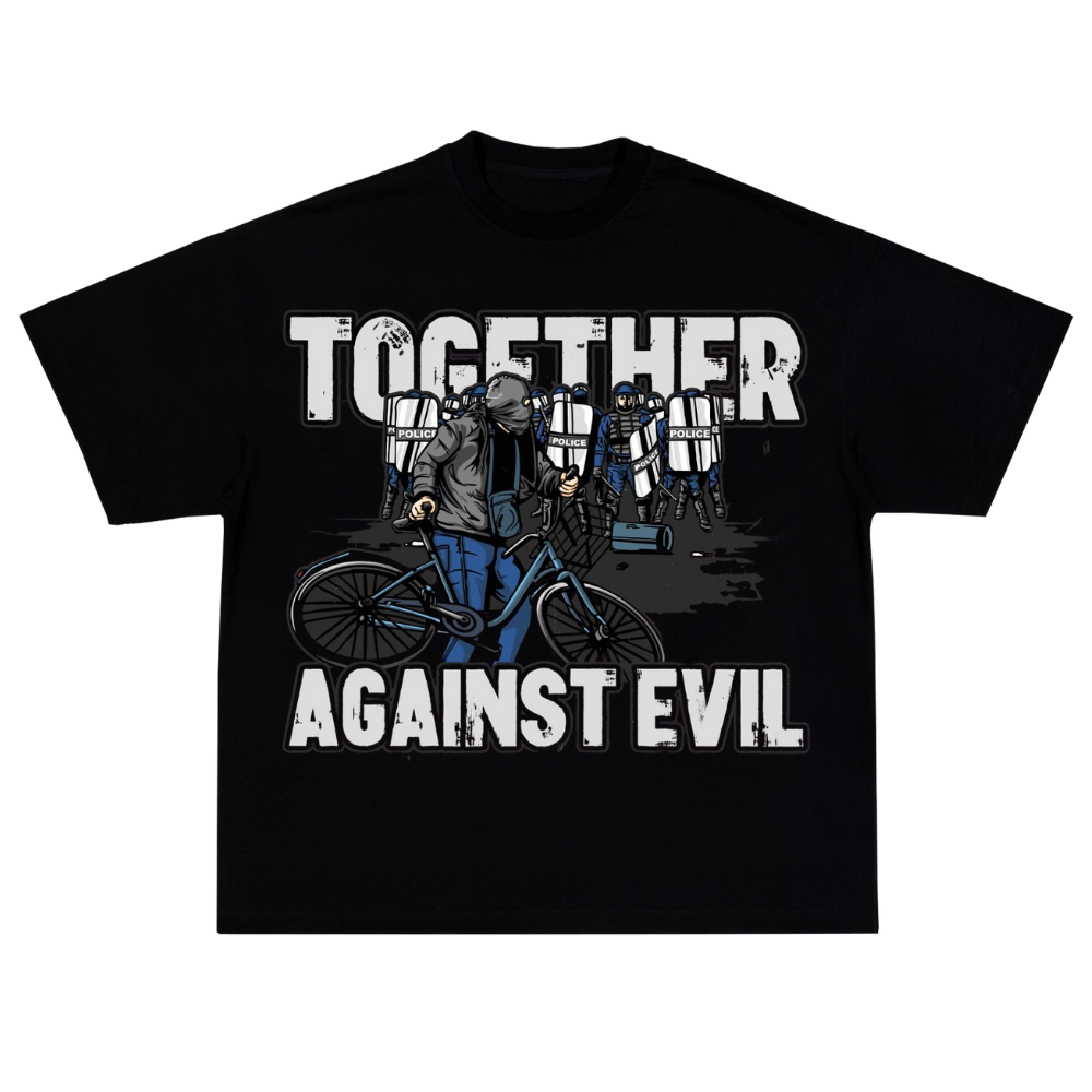 TOGETHER AGAINST EVIL OVERSIZE T-SHIRT